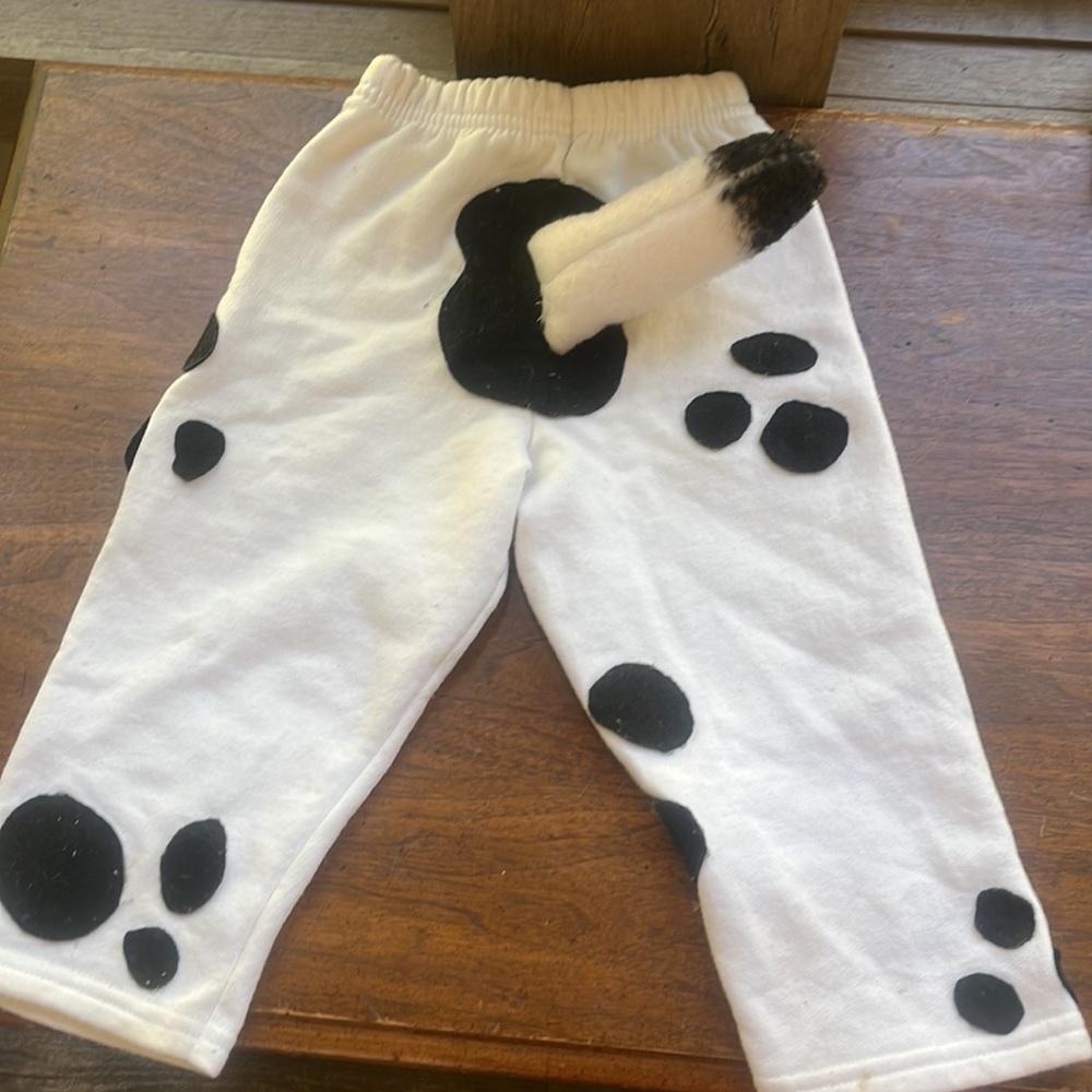 Vintage Black spots white pants puppy critter w/tail pants 18month garanimals